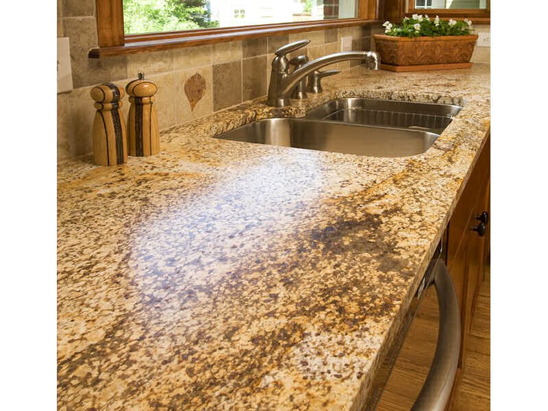 Leathered 3cm Cobra Gold granite Kitchen Counters